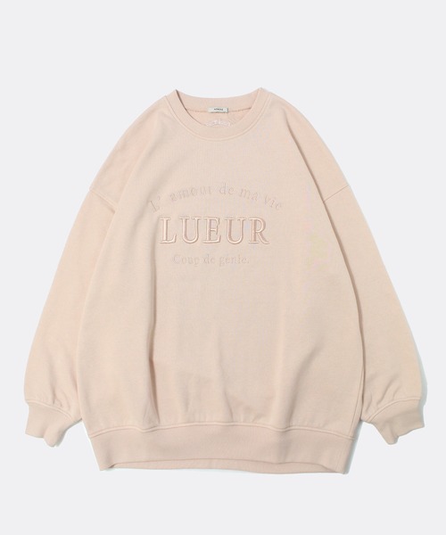 NOMAE（ノーマエ）の「エンブロイダリーロゴスウェット（スウェット・レディース・ライトグレー/ライトピンク/ホワイト/ブラック・FREE）」の4枚目の写真
