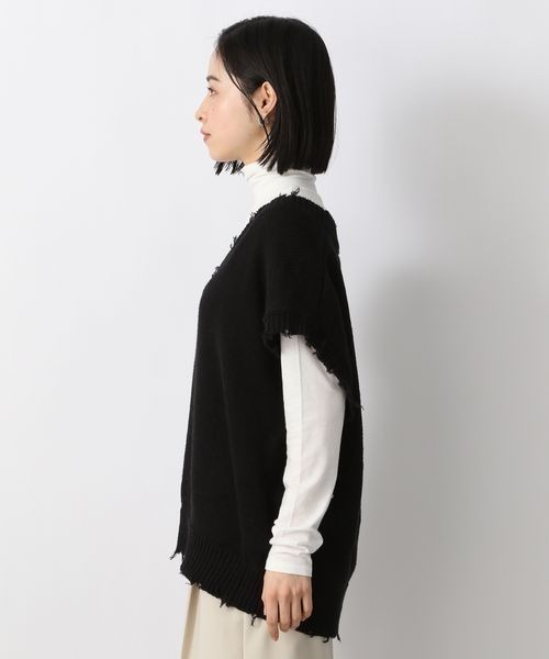 LOWRYS FARM(ローリーズファーム)の「クラッシュベスト 270836(ベスト・レディース・ブラック/オレンジ/アイボリー・FREE)」の6枚目の写真