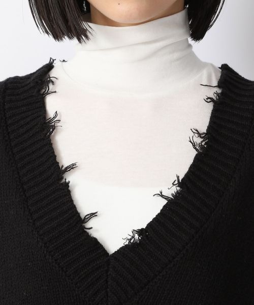 LOWRYS FARM(ローリーズファーム)の「クラッシュベスト 270836(ベスト・レディース・ブラック/オレンジ/アイボリー・FREE)」の14枚目の写真