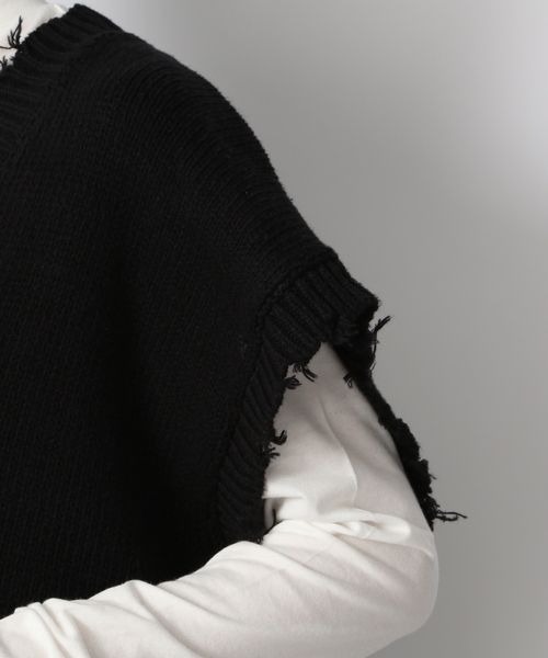 LOWRYS FARM(ローリーズファーム)の「クラッシュベスト 270836(ベスト・レディース・ブラック/オレンジ/アイボリー・FREE)」の11枚目の写真