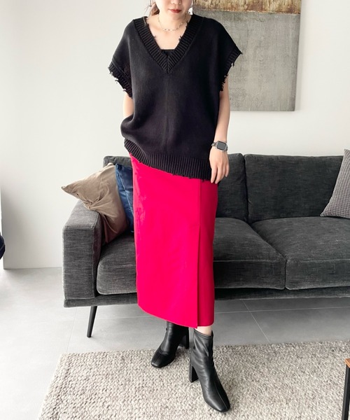 LOWRYS FARM(ローリーズファーム)の「クラッシュベスト 270836(ベスト・レディース・ブラック/オレンジ/アイボリー・FREE)」の21枚目の写真