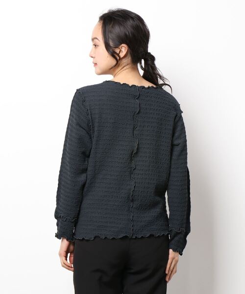 ehka sopo（エヘカソポ）の「しぼしぼメローカットソー（Tシャツ/カットソー・レディース・オフホワイト/グリーン/チャコール・ﾌﾘ-）」の4枚目の写真