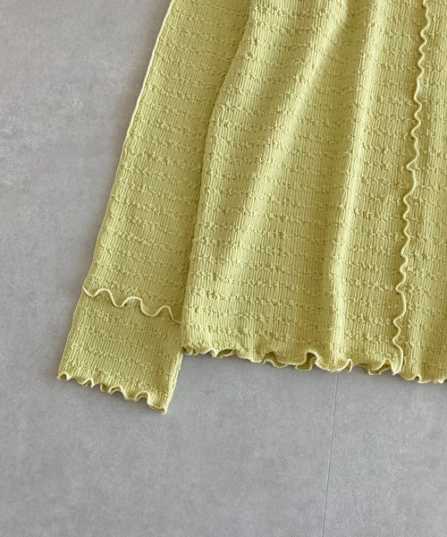 ehka sopo（エヘカソポ）の「しぼしぼメローカットソー（Tシャツ/カットソー・レディース・オフホワイト/グリーン/チャコール・ﾌﾘ-）」の11枚目の写真