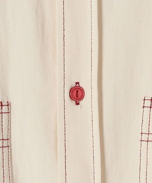 PAYDAY(ペイデイ)の「PAYDAY:〈ウォッシャブル〉カラー ステッチ シャツ(シャツ/ブラウス・レディース・レッド/イエロー・ONE SIZE)」の8枚目の写真