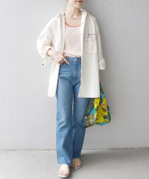 PAYDAY(ペイデイ)の「PAYDAY:〈ウォッシャブル〉カラー ステッチ シャツ(シャツ/ブラウス・レディース・レッド/イエロー・ONE SIZE)」の14枚目の写真