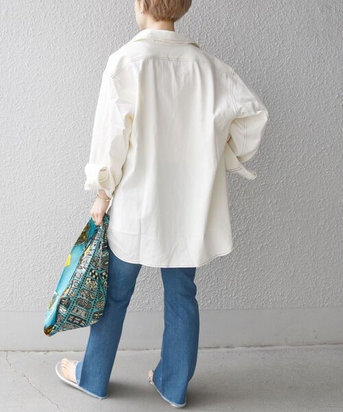 PAYDAY(ペイデイ)の「PAYDAY:〈ウォッシャブル〉カラー ステッチ シャツ(シャツ/ブラウス・レディース・レッド/イエロー・ONE SIZE)」の16枚目の写真