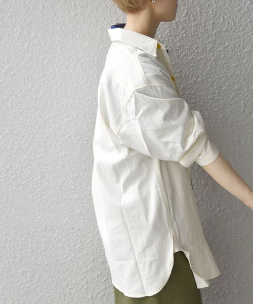 PAYDAY(ペイデイ)の「PAYDAY:〈ウォッシャブル〉カラー ステッチ シャツ(シャツ/ブラウス・レディース・レッド/イエロー・ONE SIZE)」の19枚目の写真