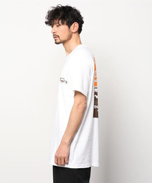 KAVU（カブー）の「KAVU/カブー ルーズシルエット バックプリント レイニアTシャツ 19821626（Tシャツ/カットソー・メンズ・ホワイト×ブルー/ホワイト系その他3/ホワイト×パープル・M/XL/L）」の4枚目の写真