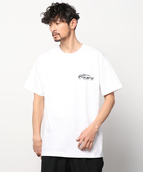 KAVU（カブー）の「KAVU/カブー ルーズシルエット バックプリント レイニアTシャツ 19821626（Tシャツ/カットソー・メンズ・ホワイト×ブルー/ホワイト系その他3/ホワイト×パープル・M/XL/L）」の14枚目の写真