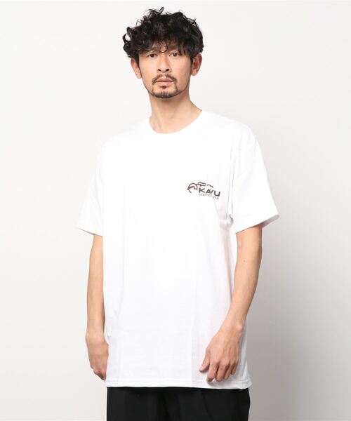 KAVU（カブー）の「KAVU/カブー ルーズシルエット バックプリント レイニアTシャツ 19821626（Tシャツ/カットソー・メンズ・ホワイト×ブルー/ホワイト系その他3/ホワイト×パープル・M/XL/L）」の13枚目の写真