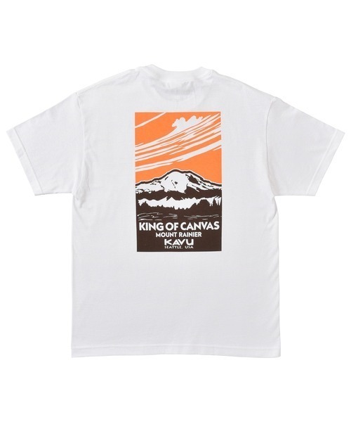 KAVU（カブー）の「KAVU/カブー ルーズシルエット バックプリント レイニアTシャツ 19821626（Tシャツ/カットソー・メンズ・ホワイト×ブルー/ホワイト系その他3/ホワイト×パープル・M/XL/L）」の9枚目の写真