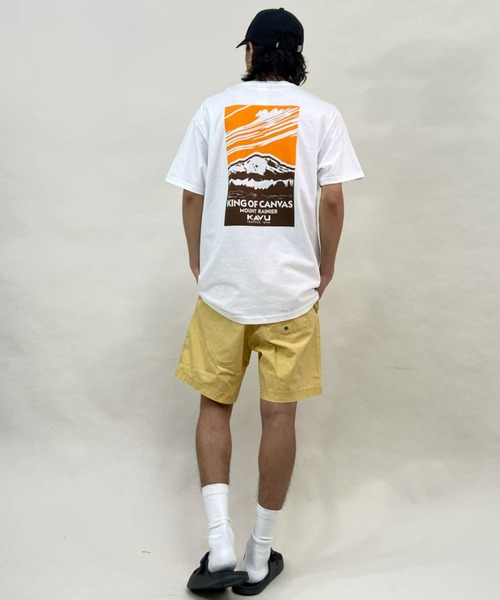 KAVU（カブー）の「KAVU/カブー ルーズシルエット バックプリント レイニアTシャツ 19821626（Tシャツ/カットソー・メンズ・ホワイト×ブルー/ホワイト系その他3/ホワイト×パープル・M/XL/L）」の20枚目の写真