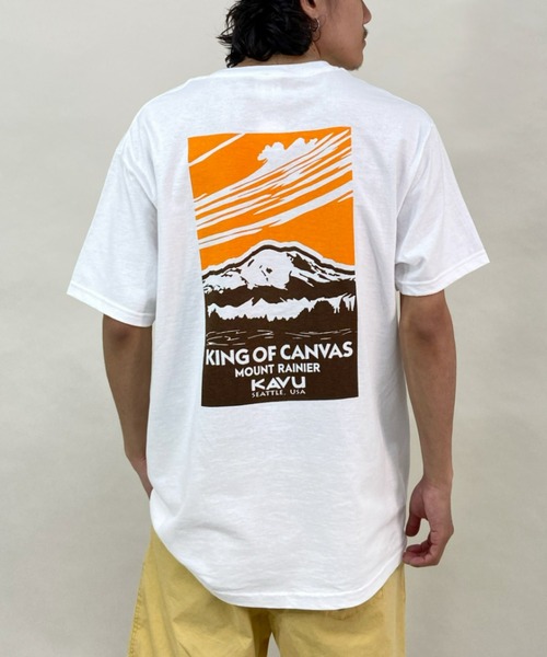 KAVU（カブー）の「KAVU/カブー ルーズシルエット バックプリント レイニアTシャツ 19821626（Tシャツ/カットソー・メンズ・ホワイト×ブルー/ホワイト系その他3/ホワイト×パープル・M/XL/L）」の17枚目の写真