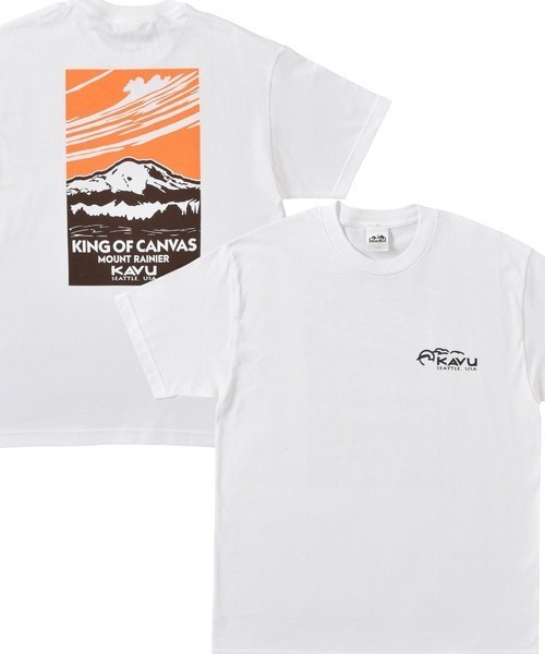 KAVU（カブー）の「KAVU/カブー ルーズシルエット バックプリント レイニアTシャツ 19821626（Tシャツ/カットソー・メンズ・ホワイト×ブルー/ホワイト系その他3/ホワイト×パープル・M/XL/L）」の21枚目の写真