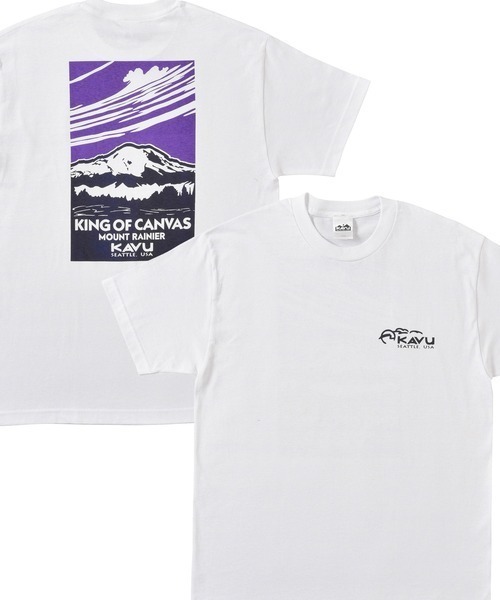 KAVU（カブー）の「KAVU/カブー ルーズシルエット バックプリント レイニアTシャツ 19821626（Tシャツ/カットソー・メンズ・ホワイト×ブルー/ホワイト系その他3/ホワイト×パープル・M/XL/L）」の22枚目の写真