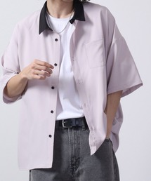 とろみストレッチクレリックシャツSS