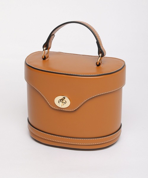 Andemiu（アンデミュウ）の「ステッチバニティバッグ274306（ショルダーバッグ・レディース・ブラック/ブラウン・FREE）」の7枚目の写真