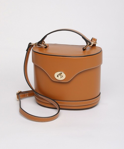 Andemiu（アンデミュウ）の「ステッチバニティバッグ274306（ショルダーバッグ・レディース・ブラック/ブラウン・FREE）」の12枚目の写真