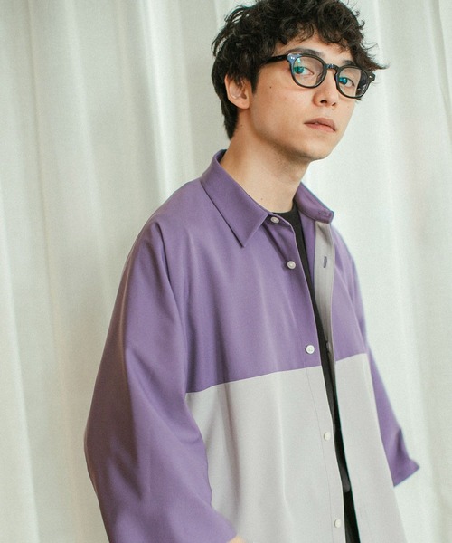 RAGEBLUE（レイジブルー）の「ラグイージー/ドルマンスリーブビッグシャツ（シャツ/ブラウス・メンズ・ライトブルー/ブラック/パープル/ブラウン/オフホワイト/グリーン/その他8/ブルー・SMALL/MEDIUM/LARGE）」の8枚目の写真