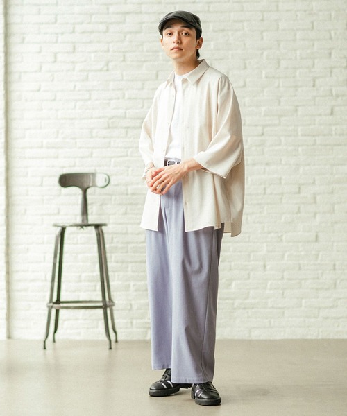 RAGEBLUE（レイジブルー）の「ラグイージー/ドルマンスリーブビッグシャツ（シャツ/ブラウス・メンズ・ライトブルー/ブラック/パープル/ブラウン/オフホワイト/グリーン/その他8/ブルー・SMALL/MEDIUM/LARGE）」の13枚目の写真