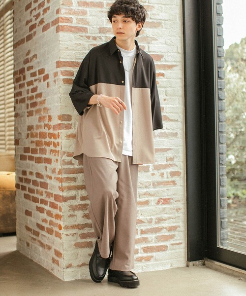 RAGEBLUE（レイジブルー）の「ラグイージー/ドルマンスリーブビッグシャツ（シャツ/ブラウス・メンズ・ライトブルー/ブラック/パープル/ブラウン/オフホワイト/グリーン/その他8/ブルー・SMALL/MEDIUM/LARGE）」の18枚目の写真