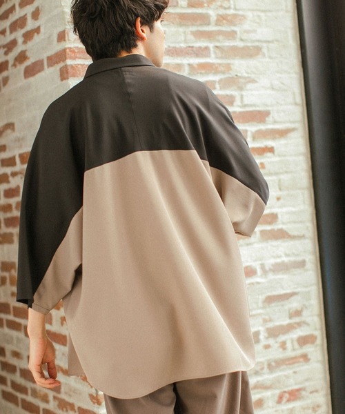 RAGEBLUE（レイジブルー）の「ラグイージー/ドルマンスリーブビッグシャツ（シャツ/ブラウス・メンズ・ライトブルー/ブラック/パープル/ブラウン/オフホワイト/グリーン/その他8/ブルー・SMALL/MEDIUM/LARGE）」の20枚目の写真