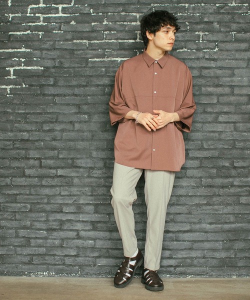 RAGEBLUE（レイジブルー）の「ラグイージー/ドルマンスリーブビッグシャツ（シャツ/ブラウス・メンズ・ライトブルー/ブラック/パープル/ブラウン/オフホワイト/グリーン/その他8/ブルー・SMALL/MEDIUM/LARGE）」の22枚目の写真