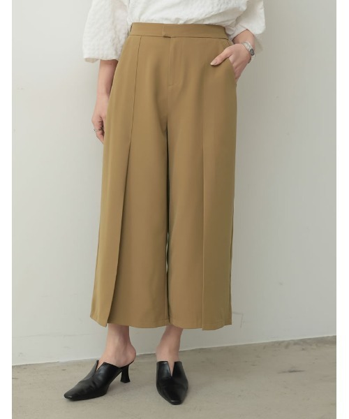 Re:EDIT(リエディ)の「とろみクロスセンタータックミモレパンツ(その他パンツ・レディース・グレイッシュベージュ/キャメル/ブラック・LARGE/SHORT/MEDIUM)」の8枚目の写真