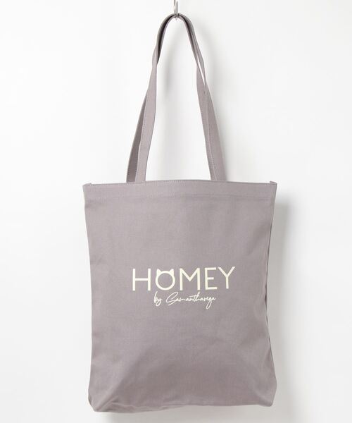 SAMANTHAVEGA（サマンサベガ）の「HOMEY　キャンバスバッグ(M)（ハンドバッグ・レディース・グレー/オフホワイト/ピンク・FREE）」の9枚目の写真