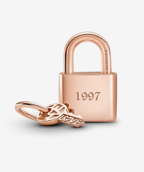 ローズ パドロック＆キー ダングル チャーム（チャーム）｜Pandora
