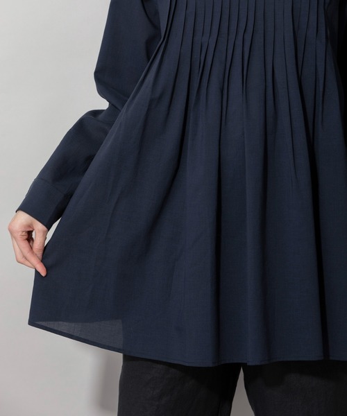 Munich(ミューニック)の「60sテンセルコットンローンタックブラウス(シャツ/ブラウス・レディース・ネイビー/カーキ/ライトベージュ・FREE)」の13枚目の写真