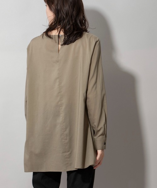 Munich(ミューニック)の「60sテンセルコットンローンタックブラウス(シャツ/ブラウス・レディース・ネイビー/カーキ/ライトベージュ・FREE)」の19枚目の写真