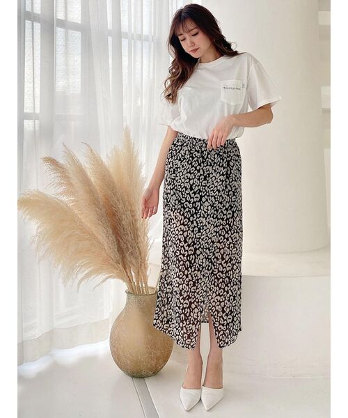 GYDA（ジェイダ）の「【WEB限定】PAPARAZZI BUNNY ロゴTシャツ（Tシャツ/カットソー・レディース・ブラック/オフホワイト/ピンク/オレンジ・FREE）」の5枚目の写真