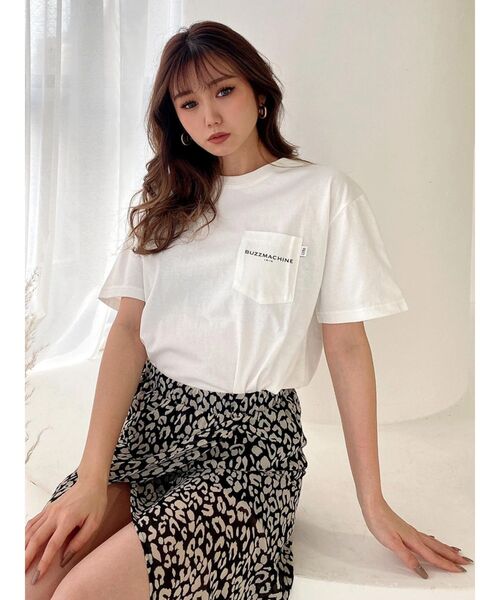 GYDA（ジェイダ）の「【WEB限定】PAPARAZZI BUNNY ロゴTシャツ（Tシャツ/カットソー・レディース・ブラック/オフホワイト/ピンク/オレンジ・FREE）」の6枚目の写真