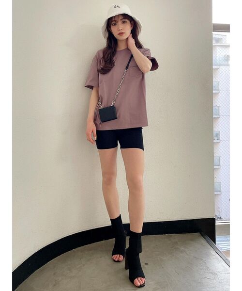 GYDA（ジェイダ）の「【WEB限定】PAPARAZZI BUNNY ロゴTシャツ（Tシャツ/カットソー・レディース・ブラック/オフホワイト/ピンク/オレンジ・FREE）」の8枚目の写真