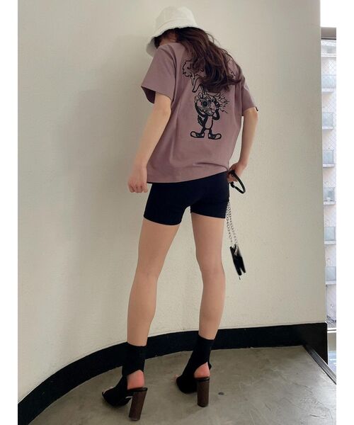 GYDA（ジェイダ）の「【WEB限定】PAPARAZZI BUNNY ロゴTシャツ（Tシャツ/カットソー・レディース・ブラック/オフホワイト/ピンク/オレンジ・FREE）」の10枚目の写真