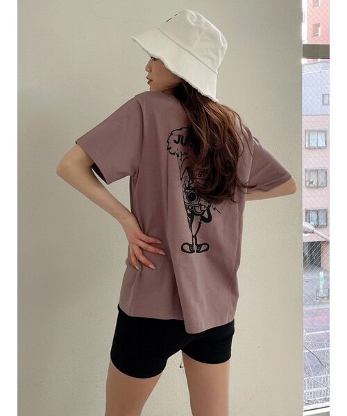 GYDA（ジェイダ）の「【WEB限定】PAPARAZZI BUNNY ロゴTシャツ（Tシャツ/カットソー・レディース・ブラック/オフホワイト/ピンク/オレンジ・FREE）」の13枚目の写真