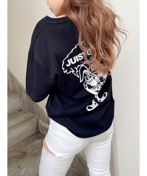 GYDA（ジェイダ）の「【WEB限定】PAPARAZZI BUNNY ロゴTシャツ（Tシャツ/カットソー・レディース・ブラック/オフホワイト/ピンク/オレンジ・FREE）」の18枚目の写真