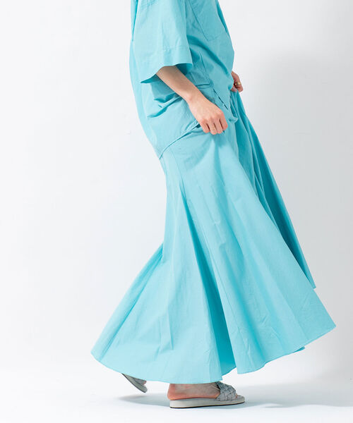 2and NOLLYS セカンドノーリーズ 綿ナイロンマチ入り マキシスカート NOLLEY'S（ノーリーズ）の「綿ナイロンマチ入りマキシスカート