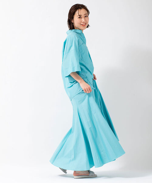 2and NOLLYS セカンドノーリーズ 綿ナイロンマチ入り マキシスカート NOLLEY'S（ノーリーズ）の「綿ナイロンマチ入りマキシスカート