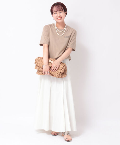 2and NOLLYS セカンドノーリーズ 綿ナイロンマチ入り マキシスカート NOLLEY'S（ノーリーズ）の「綿ナイロンマチ入りマキシスカート