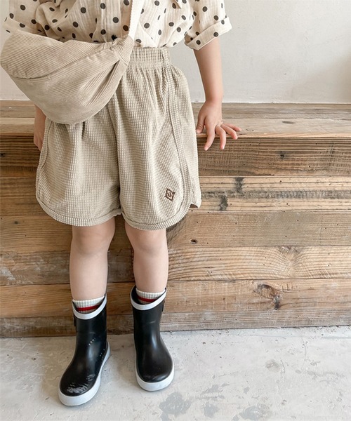 セール Aimoha Kids 韓国子供服 ワンポイント刺繍ハーフパンツ その他パンツ Aimoha アイモハ のファッション通販 Zozotown