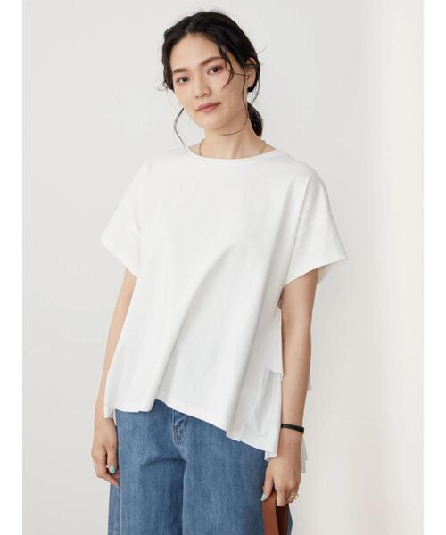 AMERICAN HOLIC(アメリカンホリック)の「バックフリル異素材カットプルオーバー(Tシャツ/カットソー・レディース・ブラック/オフホワイト・M/L)」の12枚目の写真