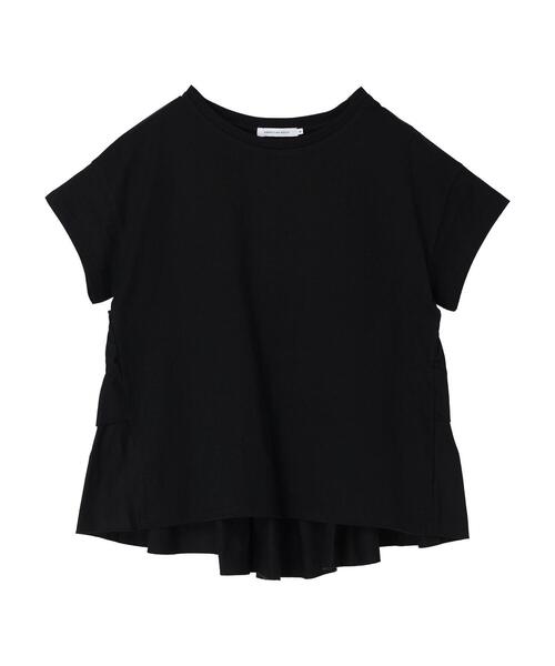 セール】バックフリル異素材カットプルオーバー（Tシャツ