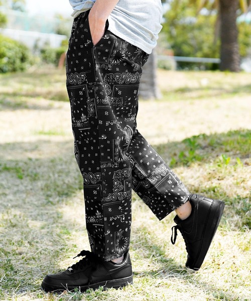 jiggys shop（ジギーズショップ）の「ワイドシルエット 布帛 シェフパンツ（その他パンツ・メンズ・ブラック/ブラック系その他/ブルー系その他2/ブラック系その他2/オフホワイト/ベージュ/ブルー系その他・X-LARGE/LARGE/MEDIUM）」の4枚目の写真