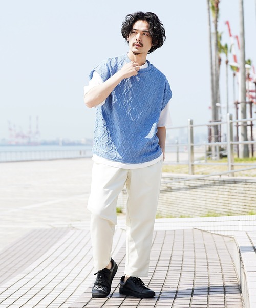 jiggys shop（ジギーズショップ）の「ワイドシルエット 布帛 シェフパンツ（その他パンツ・メンズ・ブラック/ブラック系その他/ブルー系その他2/ブラック系その他2/オフホワイト/ベージュ/ブルー系その他・X-LARGE/LARGE/MEDIUM）」の9枚目の写真