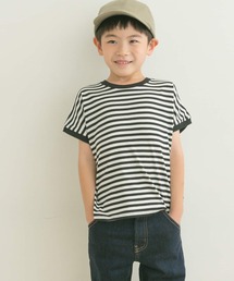 FORK&SPOON | 『親子リンク』FORK&SPOON　ボーダーワイドTシャツ(KIDS)(Tシャツ/カットソー)