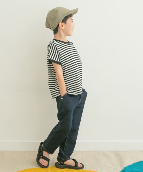 FORK&SPOON（フォークアンドスプーン）の「『親子リンク』FORK&SPOON　ボーダーワイドTシャツ(KIDS)（Tシャツ/カットソー・キッズ・ホワイト系その他/ブラック系その他・120/105/135）」の6枚目の写真
