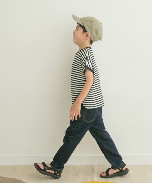 FORK&SPOON（フォークアンドスプーン）の「『親子リンク』FORK&SPOON　ボーダーワイドTシャツ(KIDS)（Tシャツ/カットソー・キッズ・ホワイト系その他/ブラック系その他・120/105/135）」の7枚目の写真