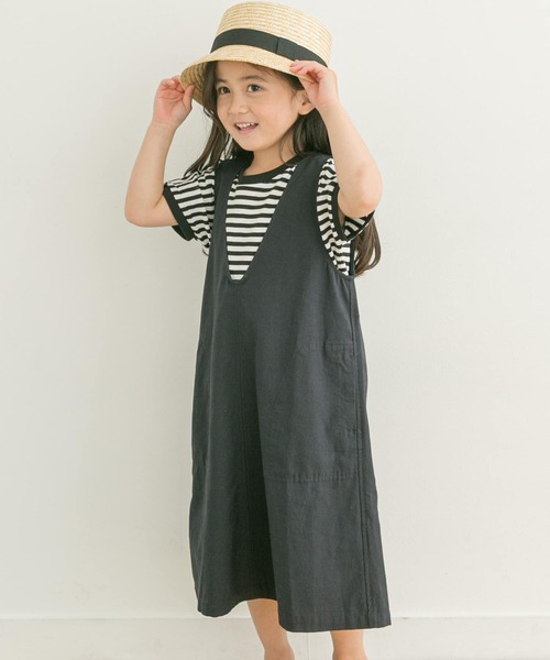 FORK&SPOON（フォークアンドスプーン）の「『親子リンク』FORK&SPOON　ボーダーワイドTシャツ(KIDS)（Tシャツ/カットソー・キッズ・ホワイト系その他/ブラック系その他・120/105/135）」の12枚目の写真